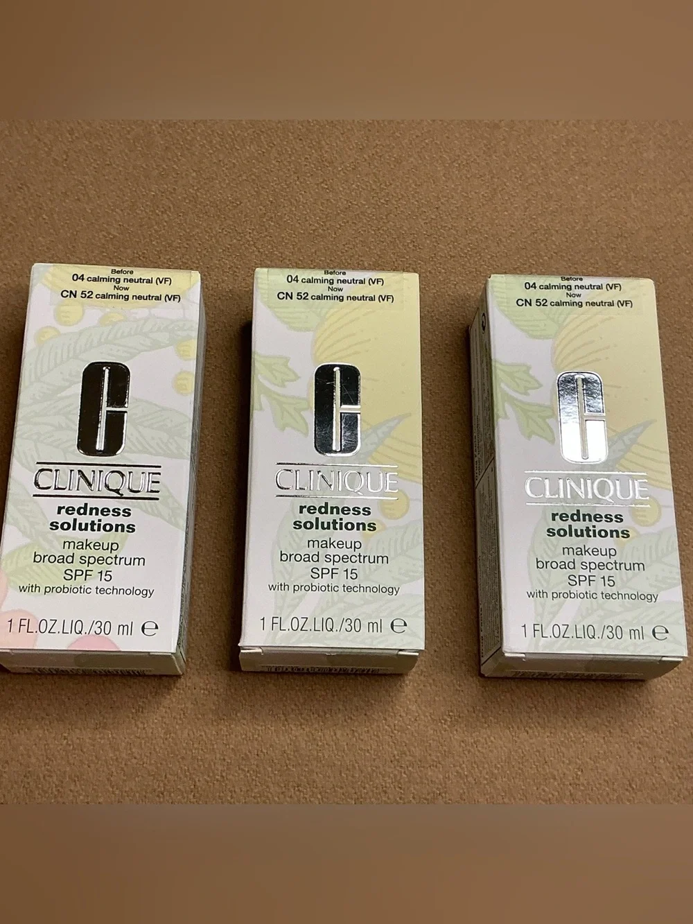✨ NIB Clinique Redness Solutions Makeup Lot (3 Bottles) ✨